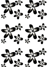 GEYSER® Black Flower dusjforheng 180 x 200 cm